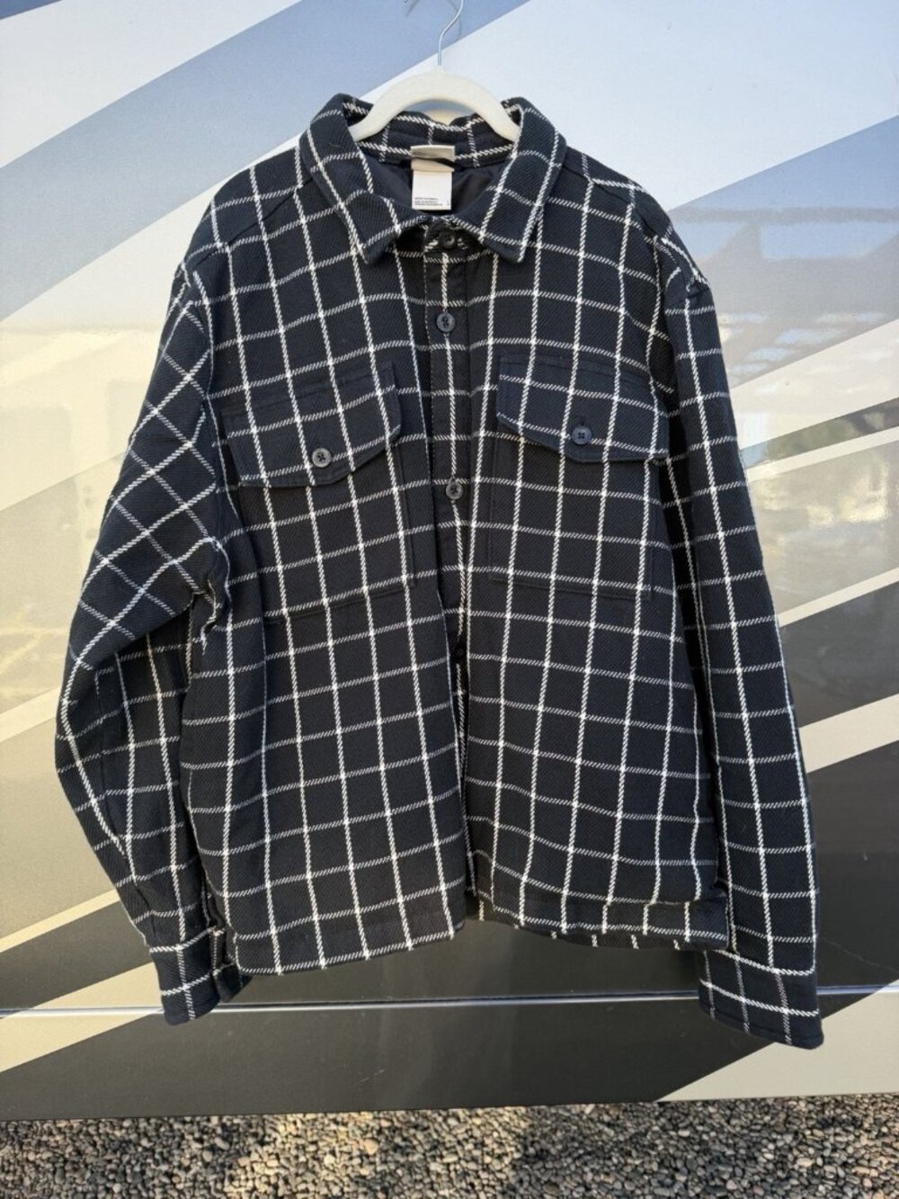 The North Face Valley Twill Utility Shacket TNF black grid lined L gorpcore hike